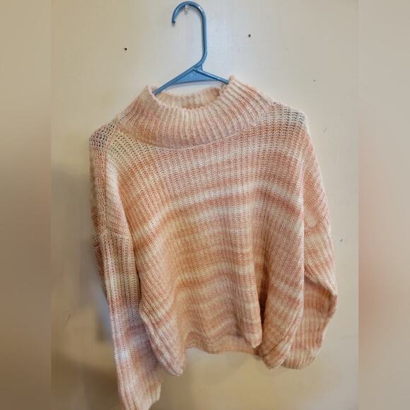 Womens Large Pink and White Striped Calvin Klein Sweater - Picture 1 of 10